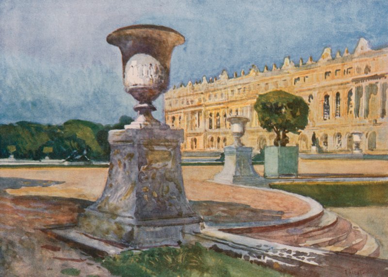 Centralfacade, ud mod Parterre d