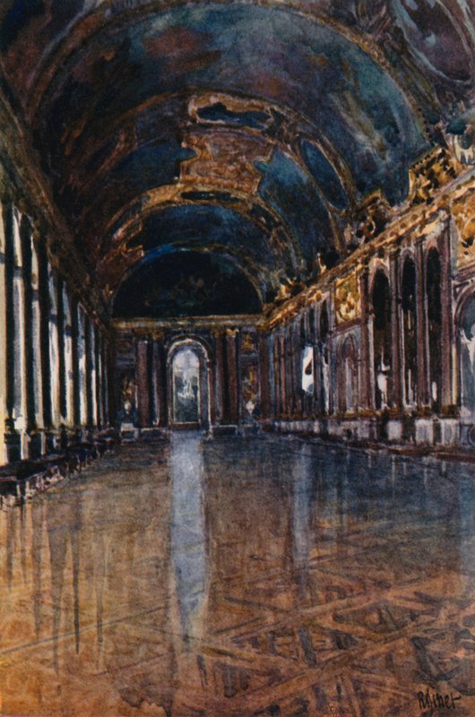 Grand Gallery, eller Galerie des Glaces, Versailles af Rene Binet