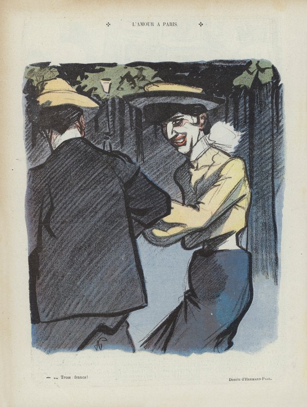 Prostitution - Illustration til Le Rire, 27. maj 1905 (litografi) af Rene George Hermann Paul