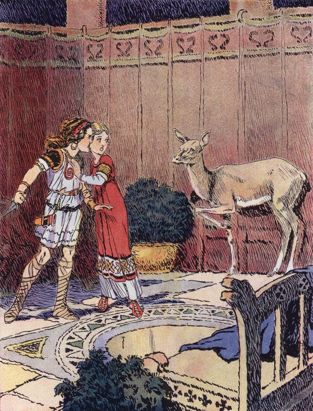Den lille merovinger (farve litho) af Rene Vincent