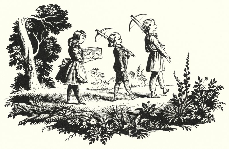 HC Andersen: Lille Idas blomster (litho) af Rex (after) Whistler