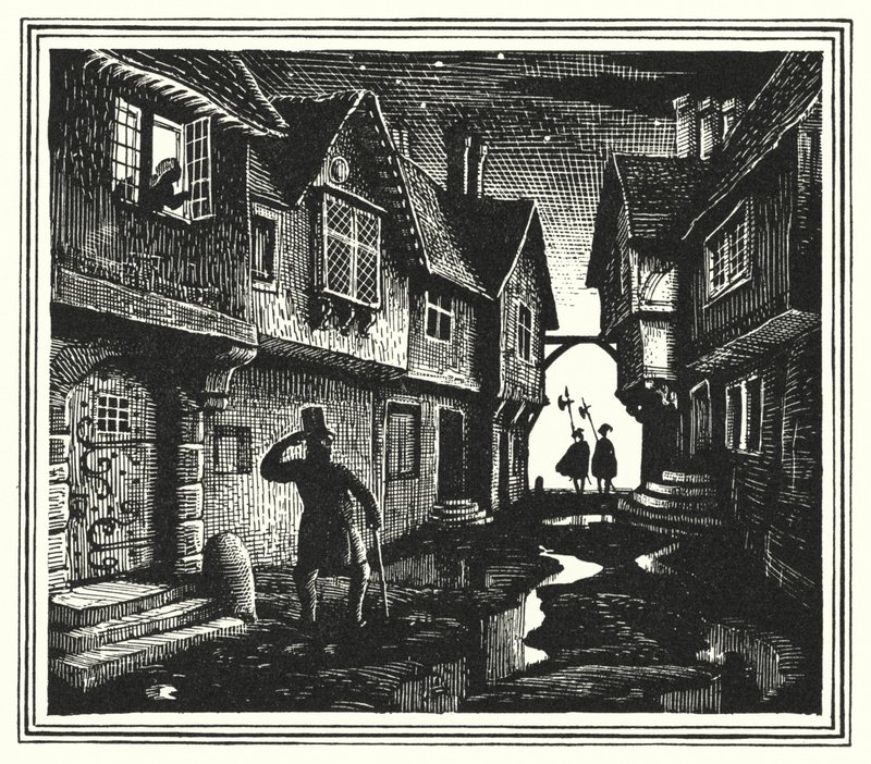 HC Andersen: Lykkens Galoscher (litho) af Rex (after) Whistler