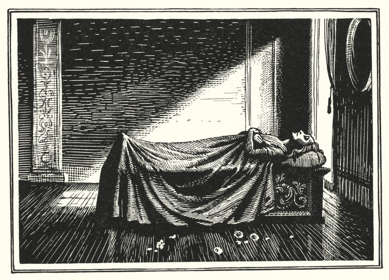 HC Andersen: Lykkens Galoscher (litho) af Rex (after) Whistler