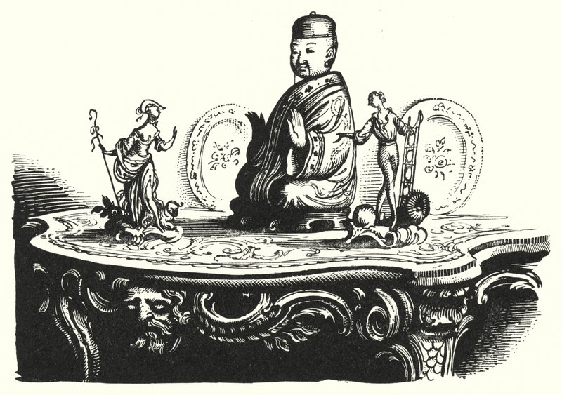 HC Andersen: Hyrdinden og skorstensfejeren (litho) af Rex (after) Whistler