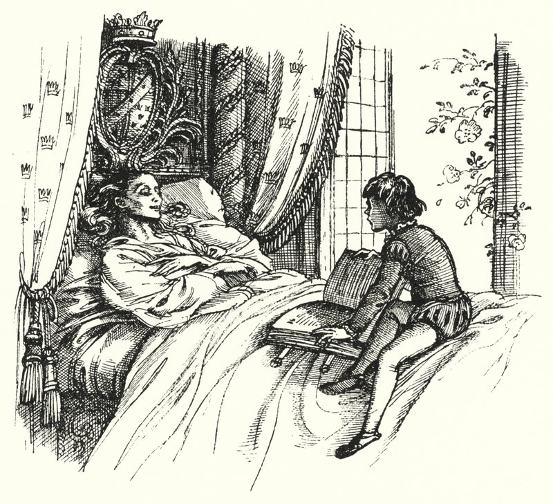 HC Andersen: Verdens smukkeste rose (litho) af Rex (after) Whistler
