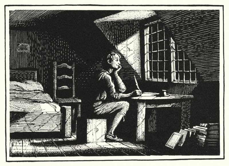 HC Andersen: Hvad månen så (litho) af Rex (after) Whistler
