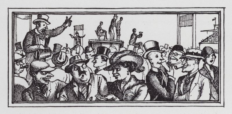 Derbyet (litho) af Rex (after) Whistler