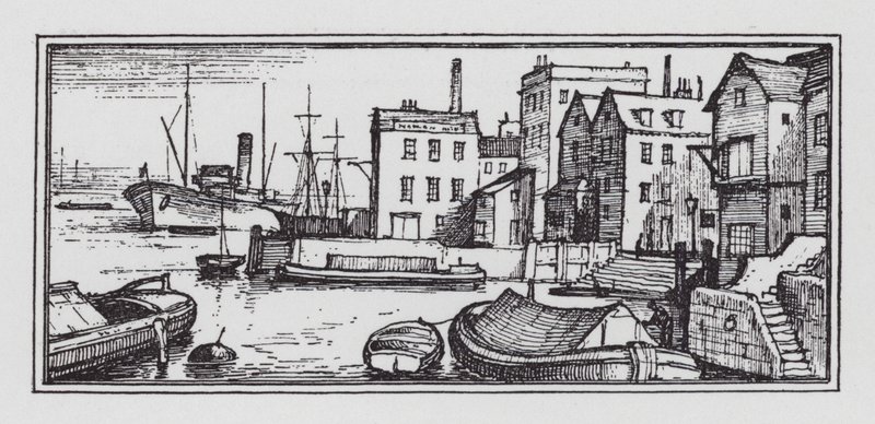 Floden (litho) af Rex (after) Whistler