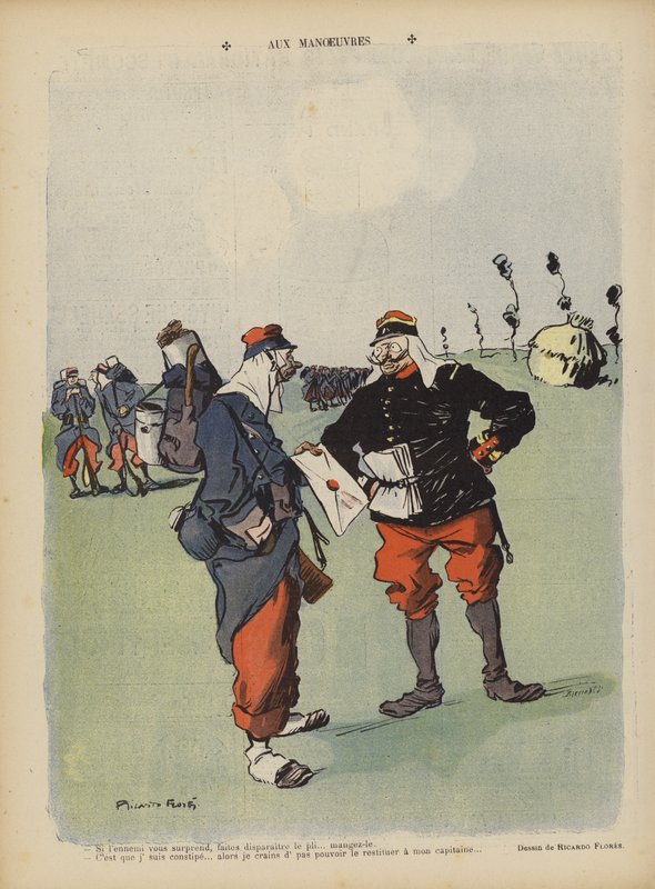 Vi manøvrerer. Illustration til Le Rire af Ricardo Flores