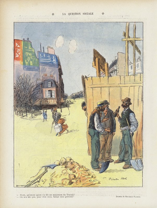 Det sociale spørgsmål. Illustration til Le Rire af Ricardo Flores