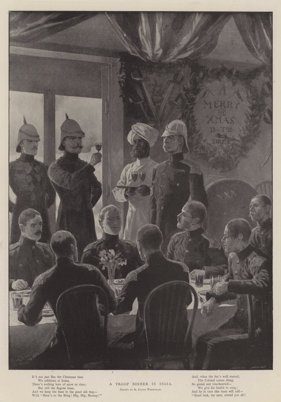 En troppemiddag i Indien af Richard Caton Woodville junior