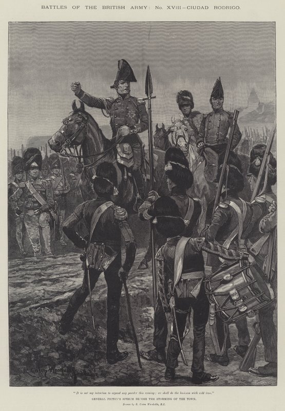 Slag fra den britiske hær, Ciudad Rodrigo af Richard Caton Woodville junior