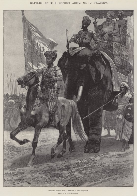 Den britiske hærs slag, Plassey af Richard Caton Woodville junior