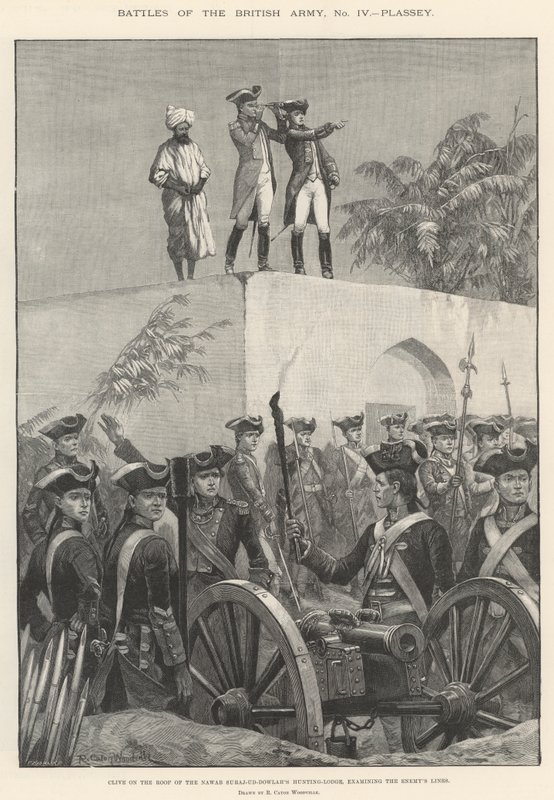 Den britiske hærs slag, Plassey af Richard Caton Woodville junior
