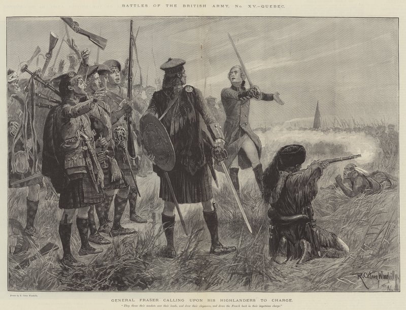 Slag fra den britiske hær, Quebec af Richard Caton Woodville junior
