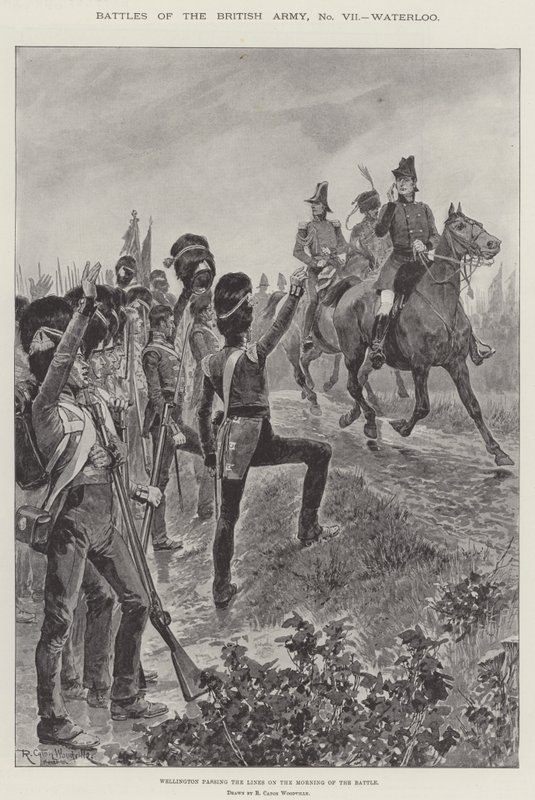 Slag fra den britiske hær, Waterloo af Richard Caton Woodville junior