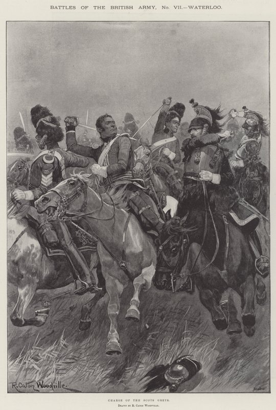 Slag i den britiske hær, Waterloo af Richard Caton Woodville junior