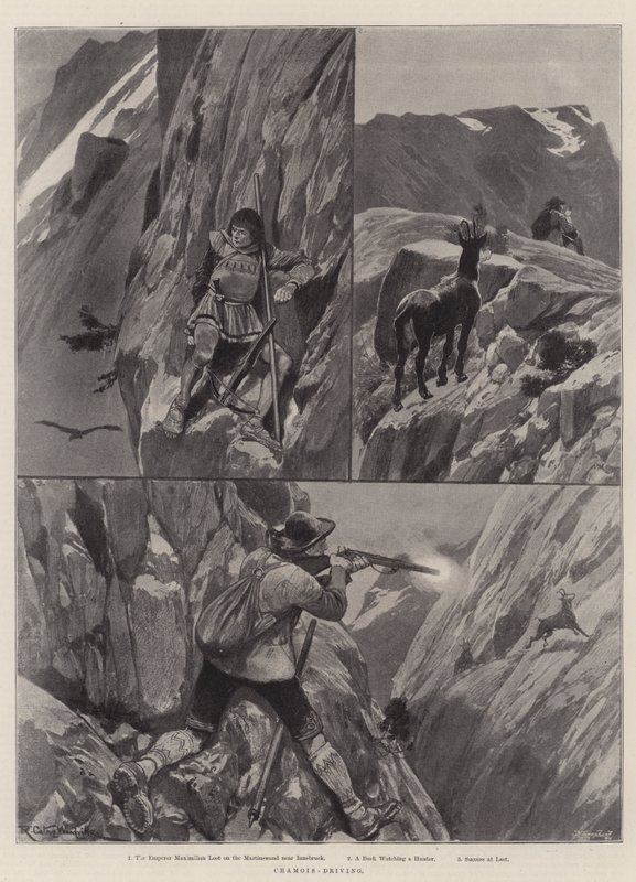 Chamois-kørsel af Richard Caton Woodville junior