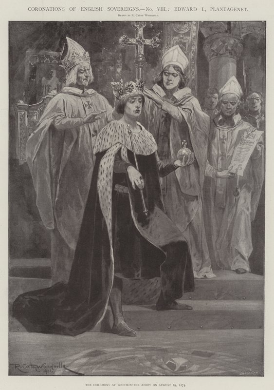 Kroninger af engelske fyrster, Edward I, Plantagenet af Richard Caton Woodville junior