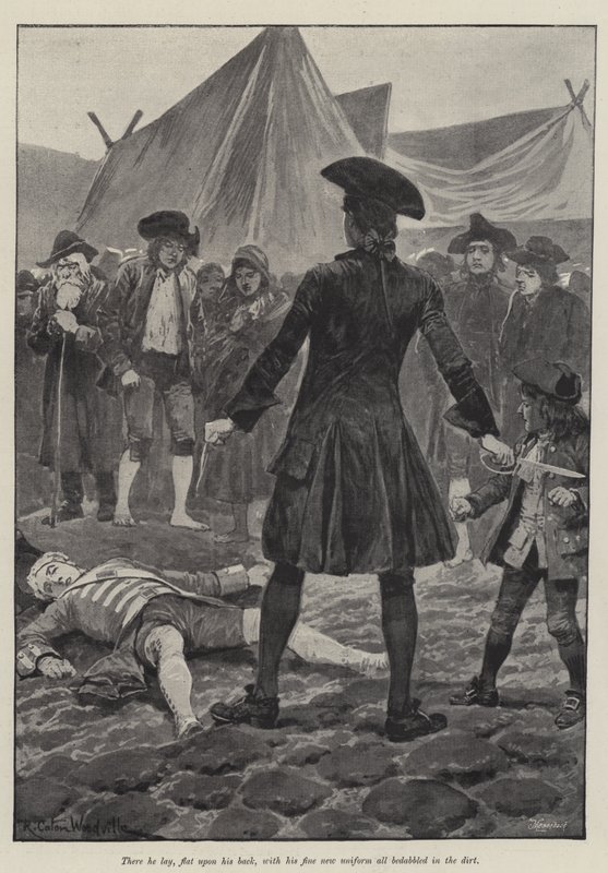 Illustration til A Colonel of The Empire, af Emily Lawless af Richard Caton Woodville junior