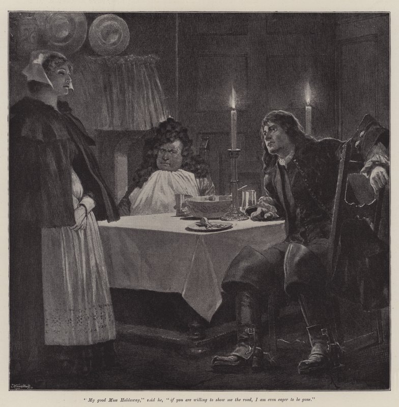 Illustration til The Great North Road af Robert Louis Stevenson af Richard Caton Woodville junior