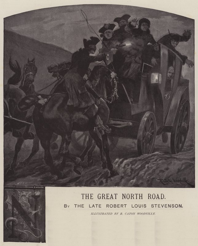 Illustration til The Great North Road af Robert Louis Stevenson af Richard Caton Woodville junior
