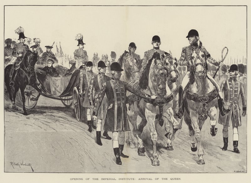 Åbning af Imperial Institute, Dronningens ankomst af Richard Caton Woodville junior