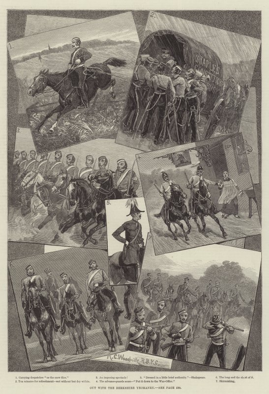 Ud med Berkshire Yeomanry af Richard Caton Woodville junior