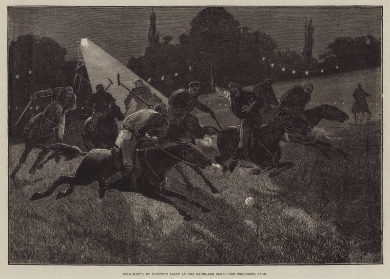 Polo-Match af Electric Light i Ranelagh Club af Richard Caton Woodville junior