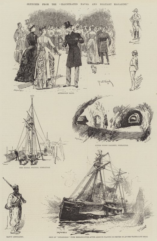 Skitser fra Illustrated Naval and Military Magazine af Richard Caton Woodville junior