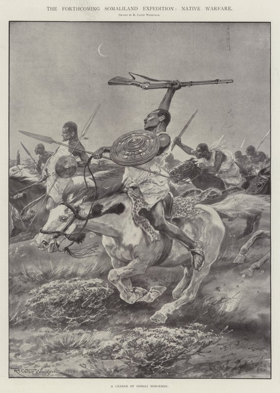 Den kommende Somaliland-ekspedition, Native Warfare af Richard Caton Woodville junior