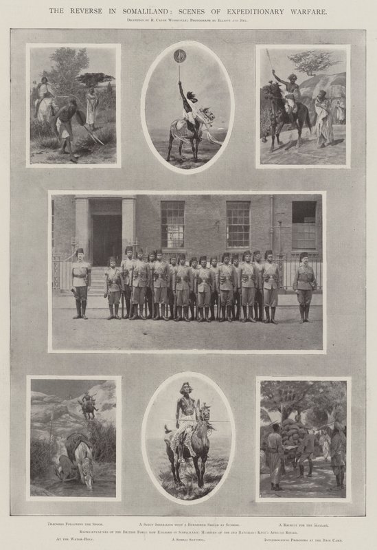 Det omvendte i Somaliland, scener af ekspeditionskrigsførelse af Richard Caton Woodville junior