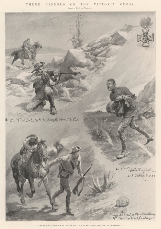Tre vindere af Victoria Cross af Richard Caton Woodville junior