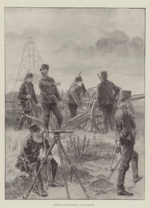 Transvaal State Artillery ved kanonøvelse af Richard Caton Woodville junior