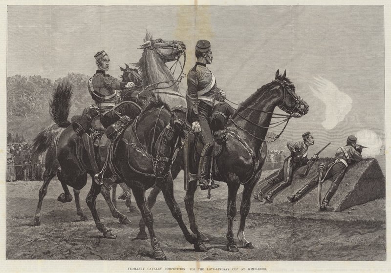 Yeomanry Cavalry-konkurrence om Loyd-Lindsay Cup i Wimbledon af Richard Caton Woodville junior