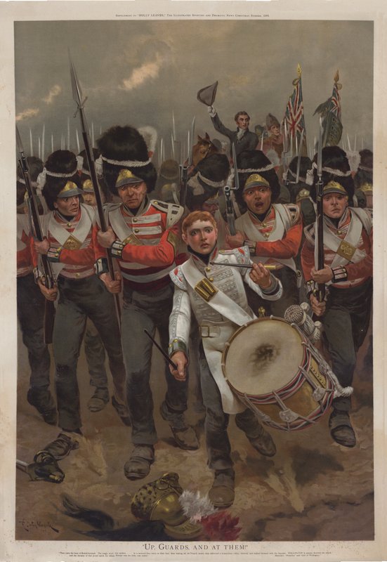Op, vagter, og på dem! Wellington i slaget ved Waterloo af Richard Caton II Woodville