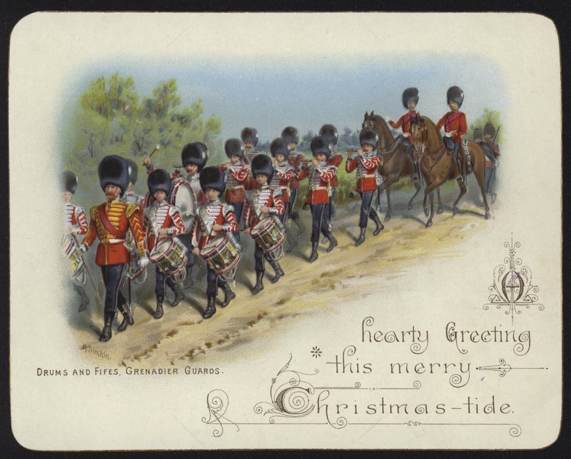 Drums and Fifes, Grenadier Guards (chromolitho) af Richard Simkin