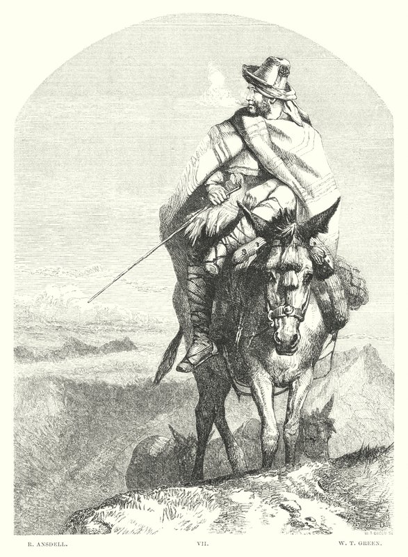 Lord Byrons barn Harold, Canto I, strofe 48 (gravering) af Richard (after) Ansdell