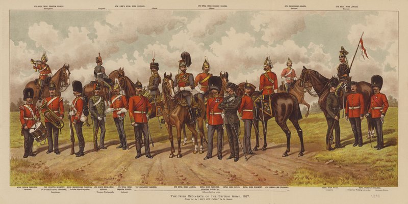 Den britiske hærs irske regimenter af Richard (after) Simkin