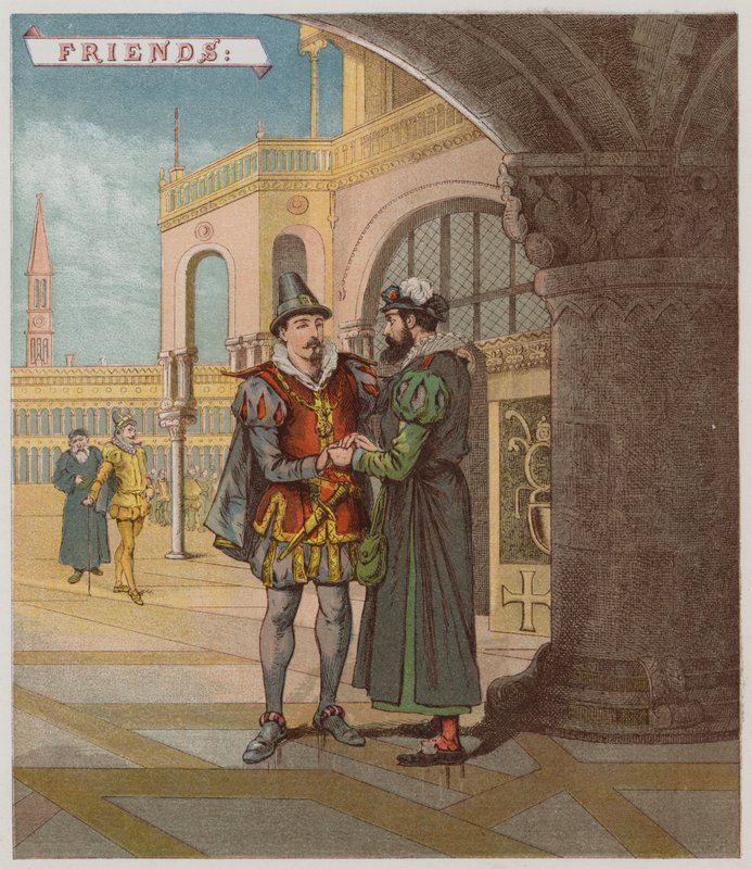 Illustration til The Merchant Of Venice (chromolitho) af Richard Andre