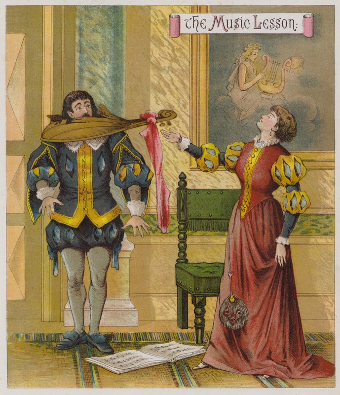 Illustration til The Taming Of The Shrew (chromolitho) af Richard Andre
