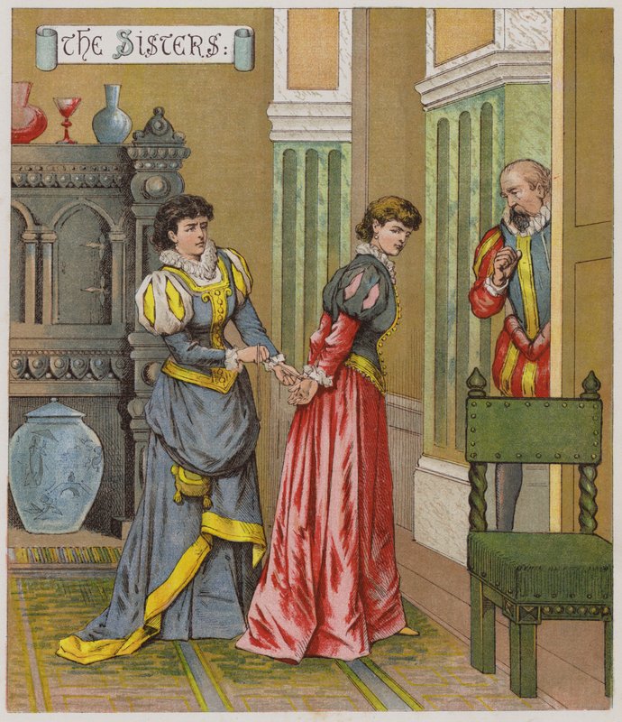 Illustration til The Taming Of The Shrew (chromolitho) af Richard Andre