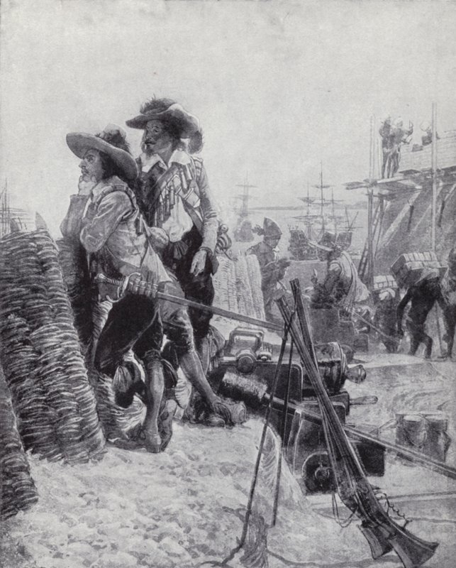 Grundlæggelse af Fort St George, Madras, af Francis Day fra East India Company af Richard Caton II (after) Woodville