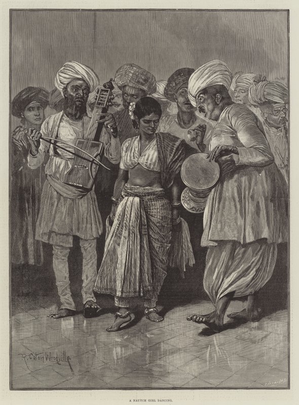 En Nautch-pige danser af Richard Caton Woodville junior