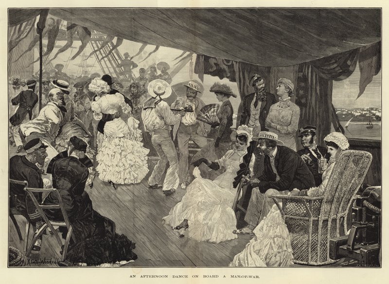 En eftermiddagsdans ombord på en Man-of-War af Richard Caton Woodville junior