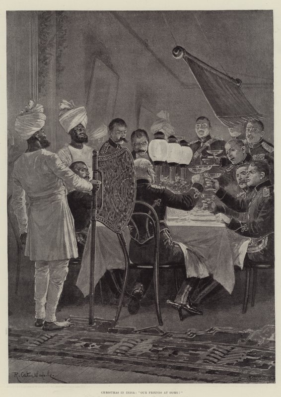 Jul i Indien, vores venner derhjemme! af Richard Caton Woodville junior