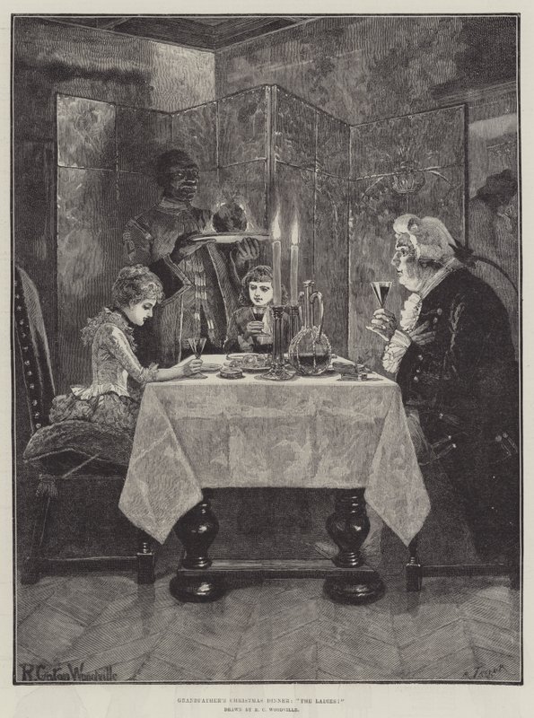 Bedstefars julemiddag, damerne! af Richard Caton Woodville junior