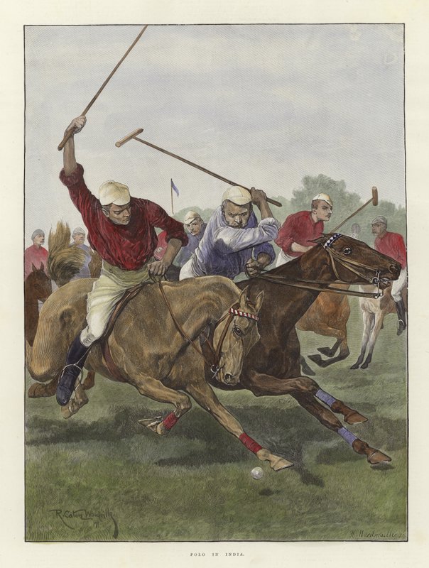 Polo i Indien af Richard Caton Woodville junior