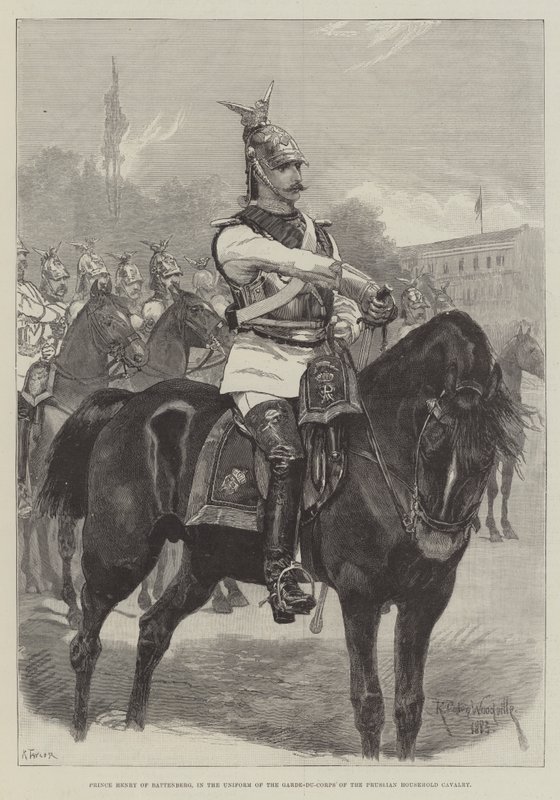 Prins Henrik af Battenberg, i uniformen af Garde-du-Corps af det preussiske husholdningskavaleri af Richard Caton Woodville junior