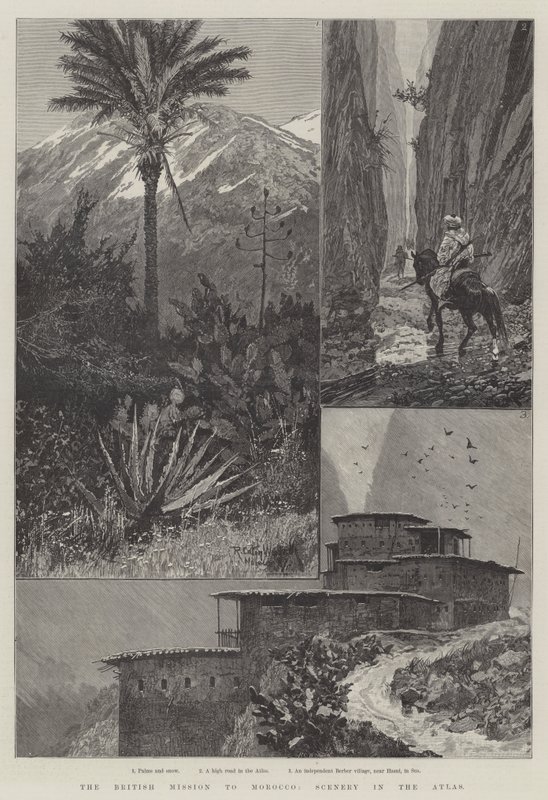 Den britiske mission til Marokko, Scenery in the Atlas af Richard Caton Woodville junior
